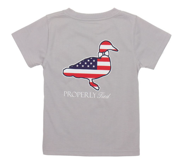 Americana Logo SS Ice Grey: