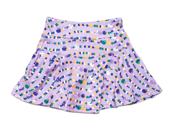 Mardi Gras Beads Youth Skorts: