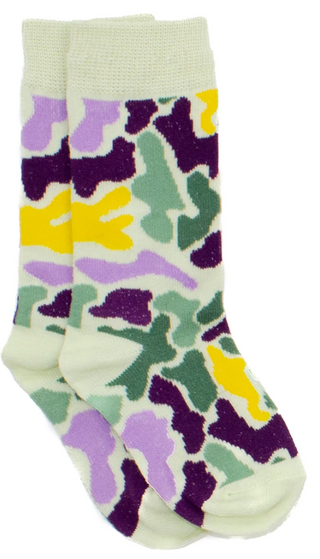 Socks: Mardi Gras Camo -