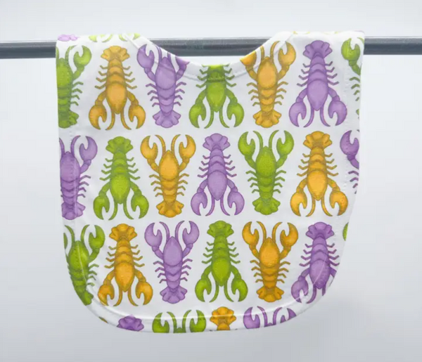 Mardi Gras Crawfish Baby Bib