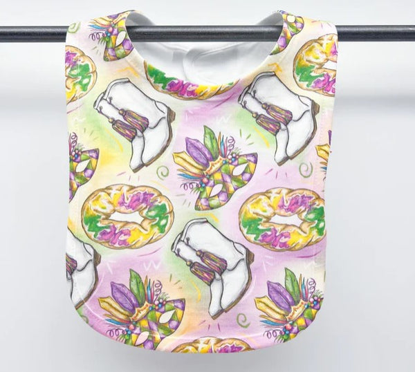 Mardi Gras Baby Bib