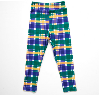 Mardi Gras Madras: Leggings