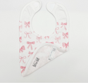 Pink Bows Baby Bib