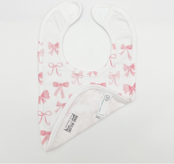 Pink Bows Baby Bib