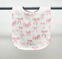 Pink Bows Baby Bib