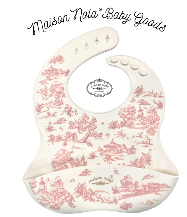 Louisiana-Theme Bibs: Pink Toile