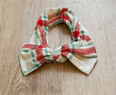 Holiday Plaid Bamboo Bow