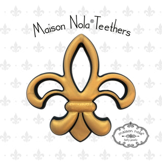 Louisiana-Theme Teether: Saints Fleur De Lis