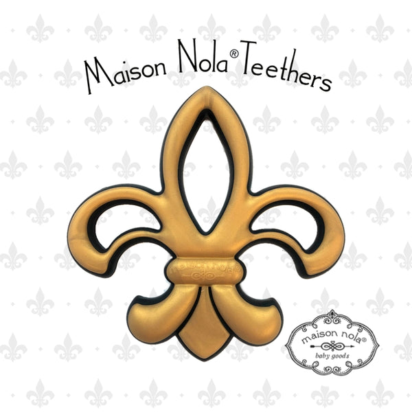 Louisiana-Theme Teether: Saints Fleur De Lis