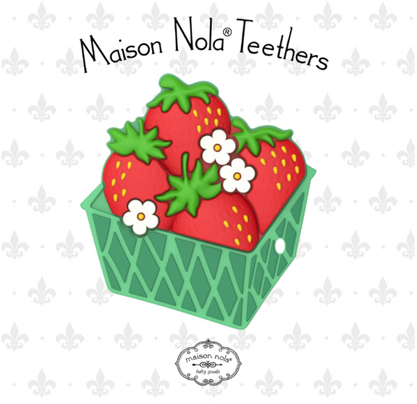 Louisiana-Theme Teether: Strawberries