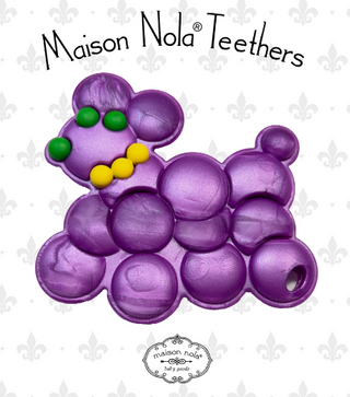 Louisiana-Theme Teether: Bead Dog