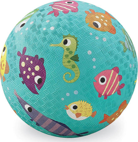 Crocodile Creek Fish Turquoise Playground Ball 7 inches