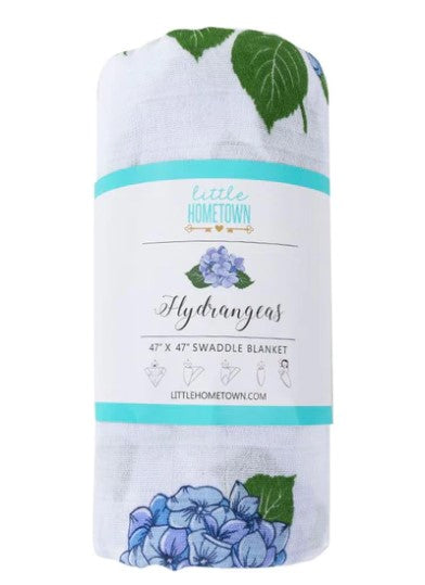 Swaddle Blanket: Hydrangeas