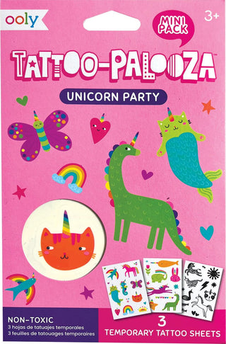 Mini Temporary Tattoos - Unicorn Party