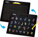 PicassoTiles Double-Sided Magnetic Drawing Board Alphabet Letter and Freestyle