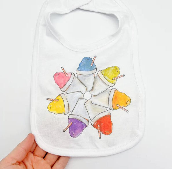 Snoball Wreath Baby Bib