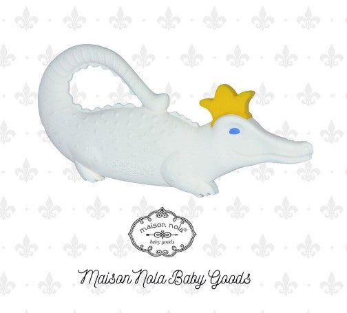 Louisiana-Theme Teether: White Alligator