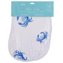 2-in-1 Burp Cloth + Bib: Blue Crab