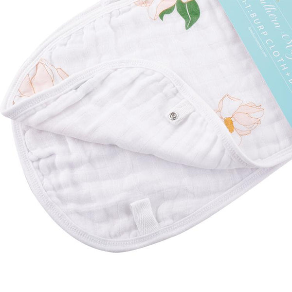 2-in-1 Burp Cloth + Bib: Magnolia