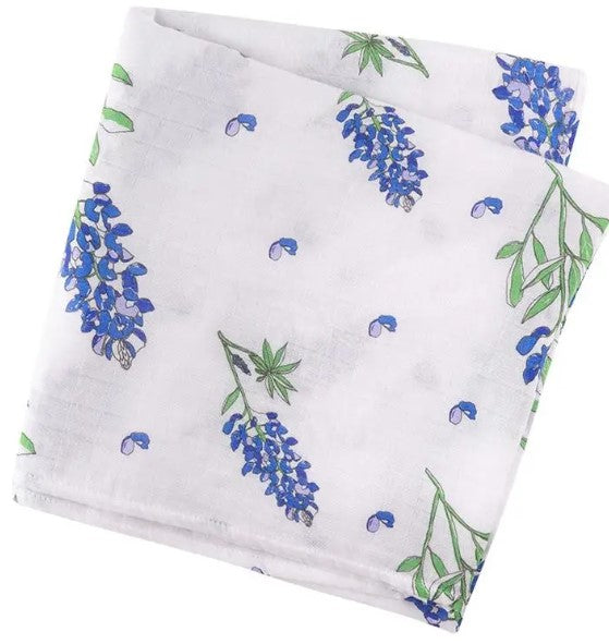 Swaddle Blanket: Bluebonnets (Texas)