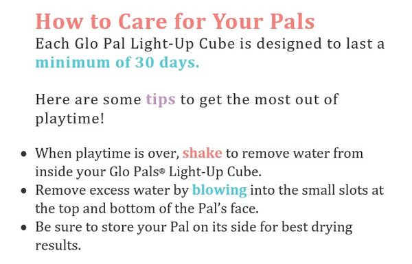 Glo Pals: 4pk Red Cubes