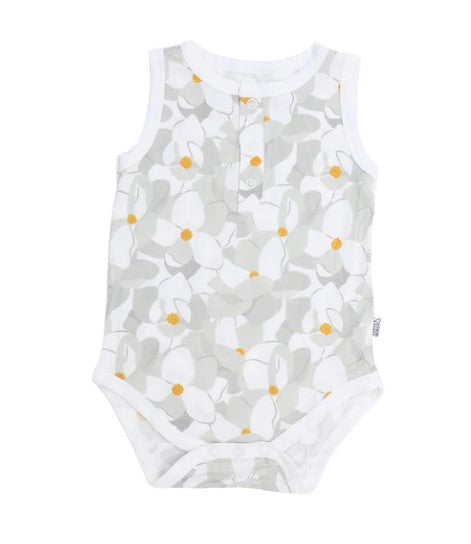 Magnolia Bamboo Henley Onesie: