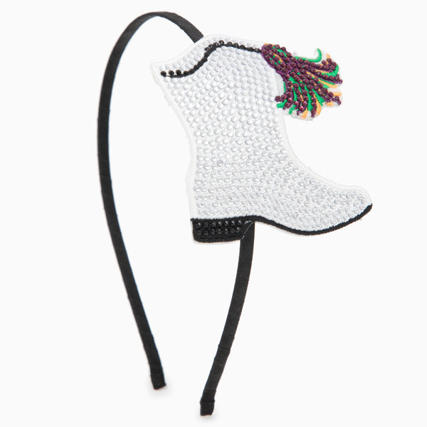 Headband: Mardi Gras Marching Boot