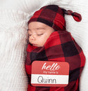 Cutie Cocoon - Cocoon and Hat Set (Buffalo Plaid)