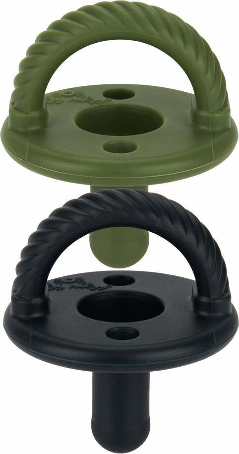 Sweetie Soother - 2-Pack Silicone Pacifiers (Camo and Midnight Cables)